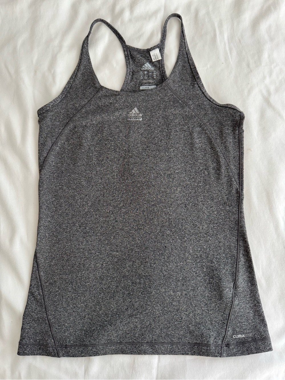adidas Gray Heather Performance Racerback Tank